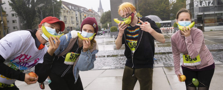 Regen und Corona – aber die RRBK-Colour-Runners sind mit 100% dabei
