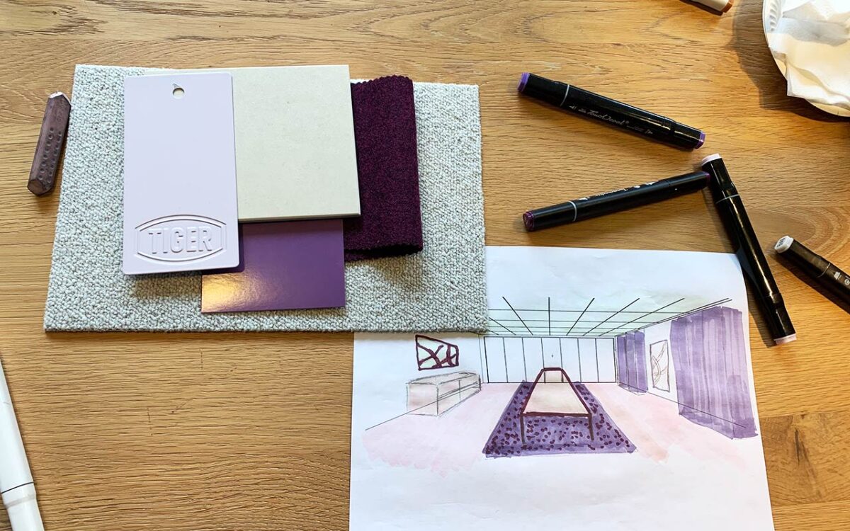 Textiler Bodenbelag als Inspirationsquelle für Moodboards