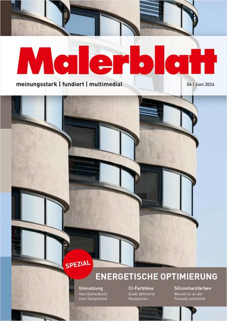 Cover des Fachjournals »Malerblatt«, Ausgabe Juni 2026